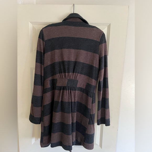 Splendid Lightweight Striped Coat Black Brown NWT - Picture 4 of 8
